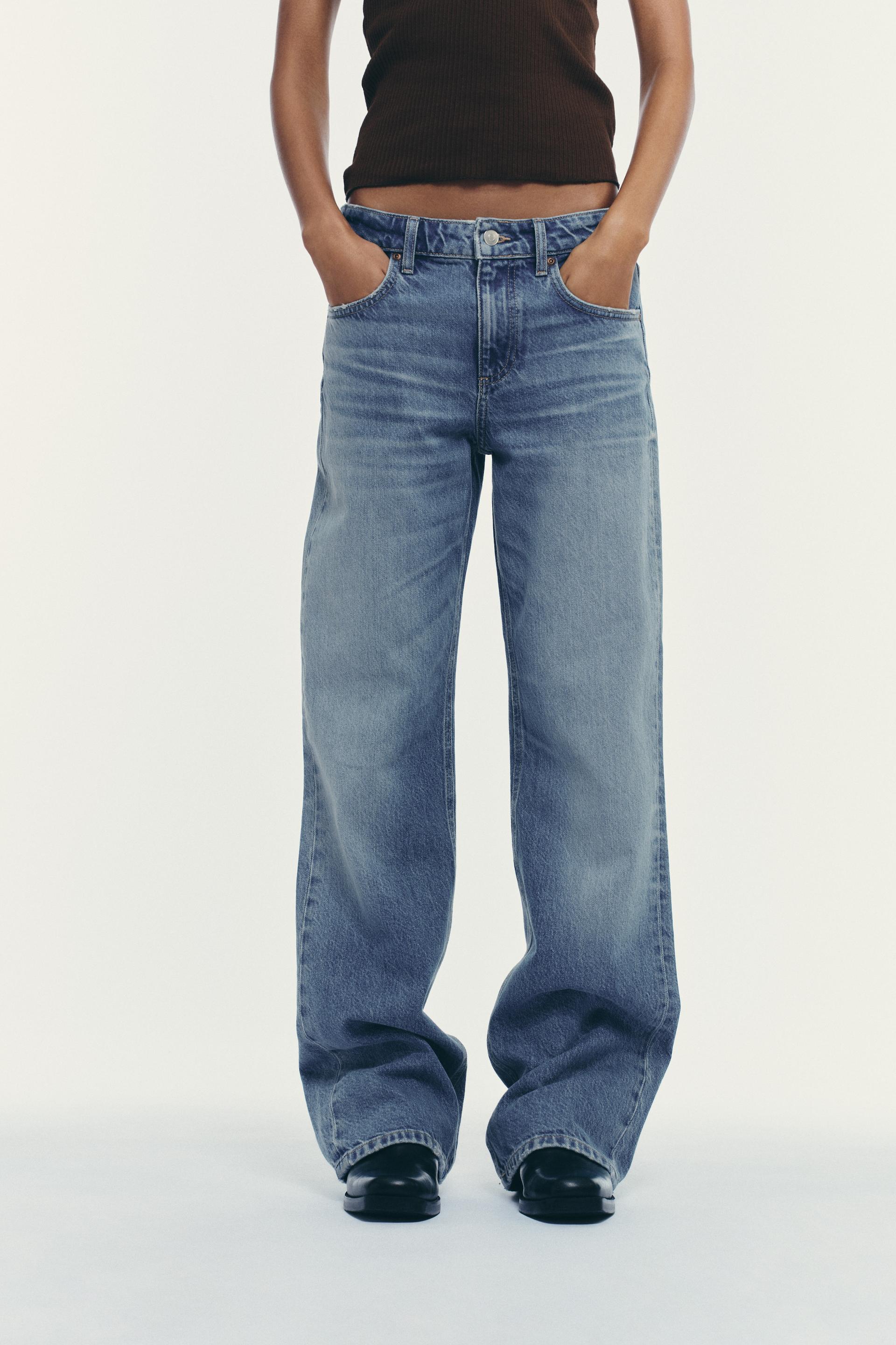 TRF MID-WAIST WIDE-LEG JEANS - view 1